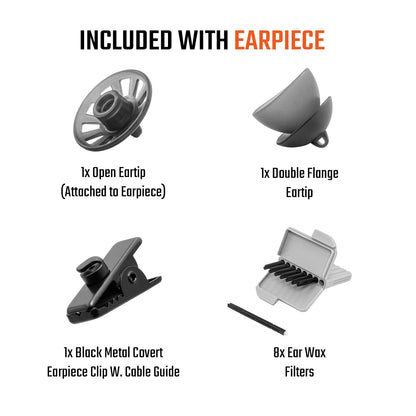 N-ear: 360 Flexo™ Radio Earpiece W. Tactical In-Line Mic - 3.5mm Connection