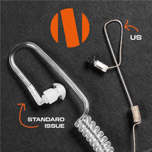 N-ear: 360 Flexo™ Radio Earpiece W. Tactical In-Line Mic - NEXUS connection