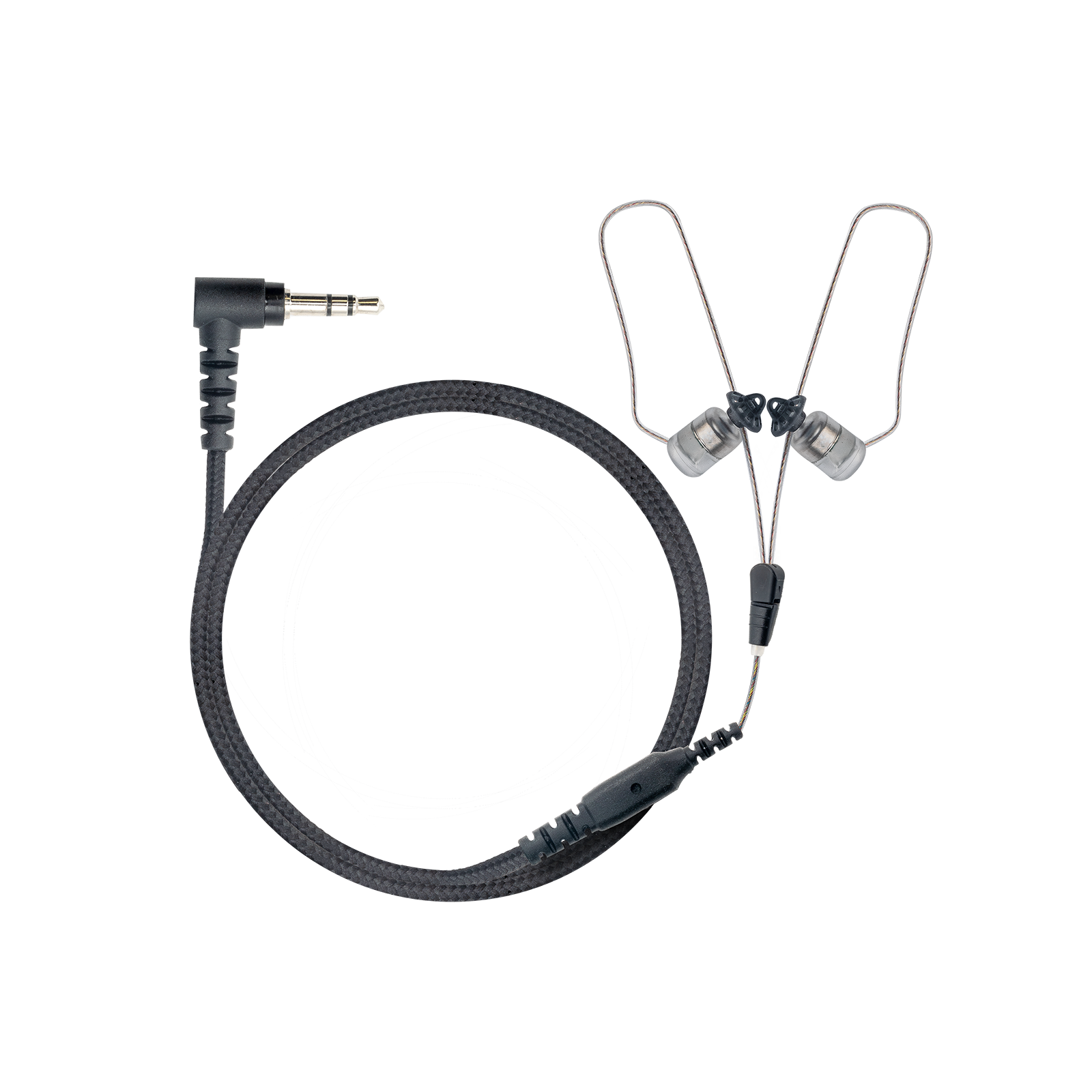 Ear 360 Rotation N-ear: 360 Flexo Dynamic™ Dual Radio Earpiece w. Braided Fiber