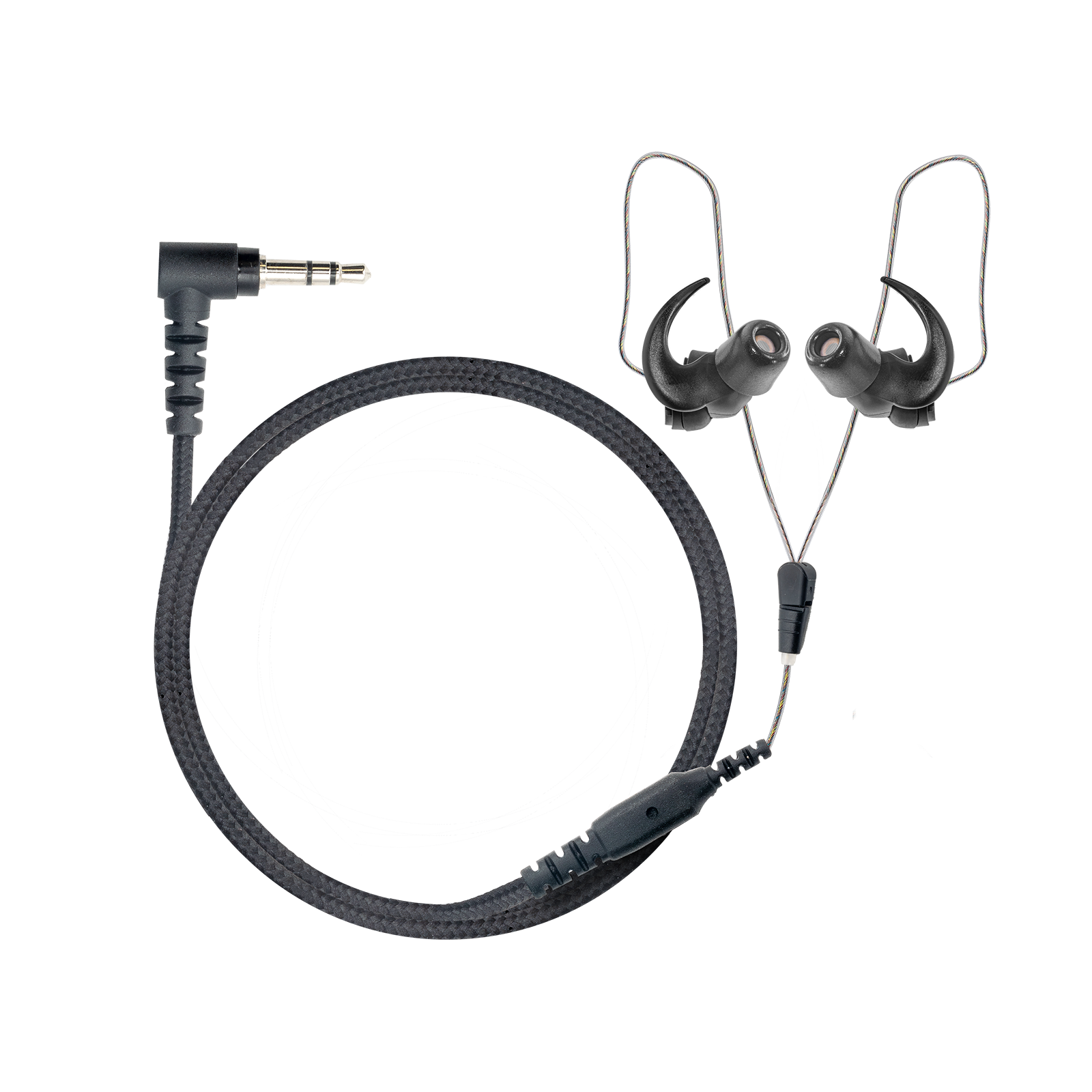 Ear 360 Rotation N-ear: 360 Flexo™ Dual Radio Earpiece w. Braided Fiber & Protectr™ Ear