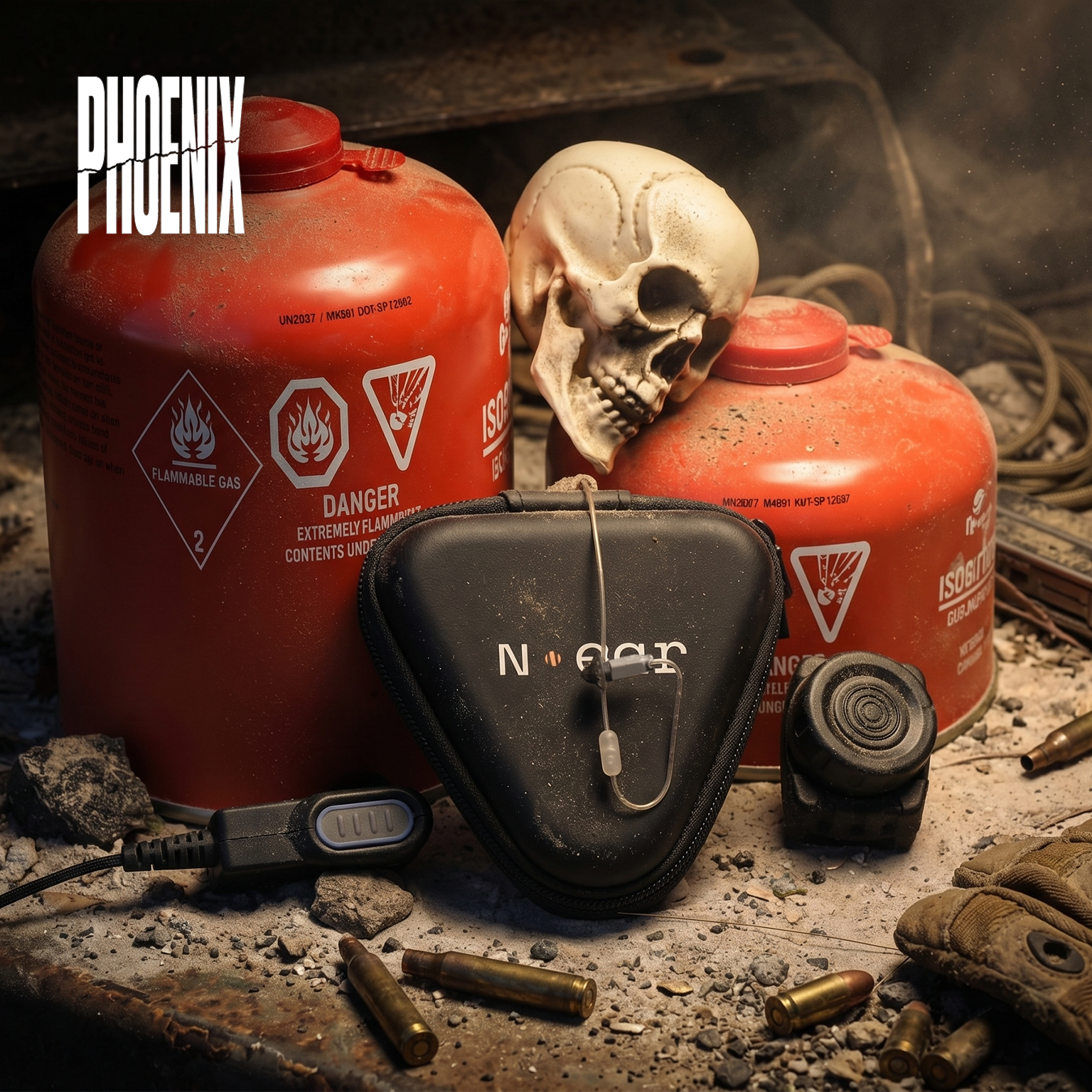 スマホアクセサリー Earpod N-ear: Phoenix Kit - 360® Earpiece with CHOICE® PTT/Mic.